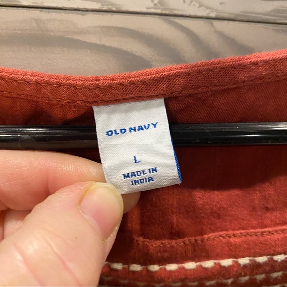 Women’s Old Navy Peasant Blouse Rust Color  Size Large - Picture 3 of 4